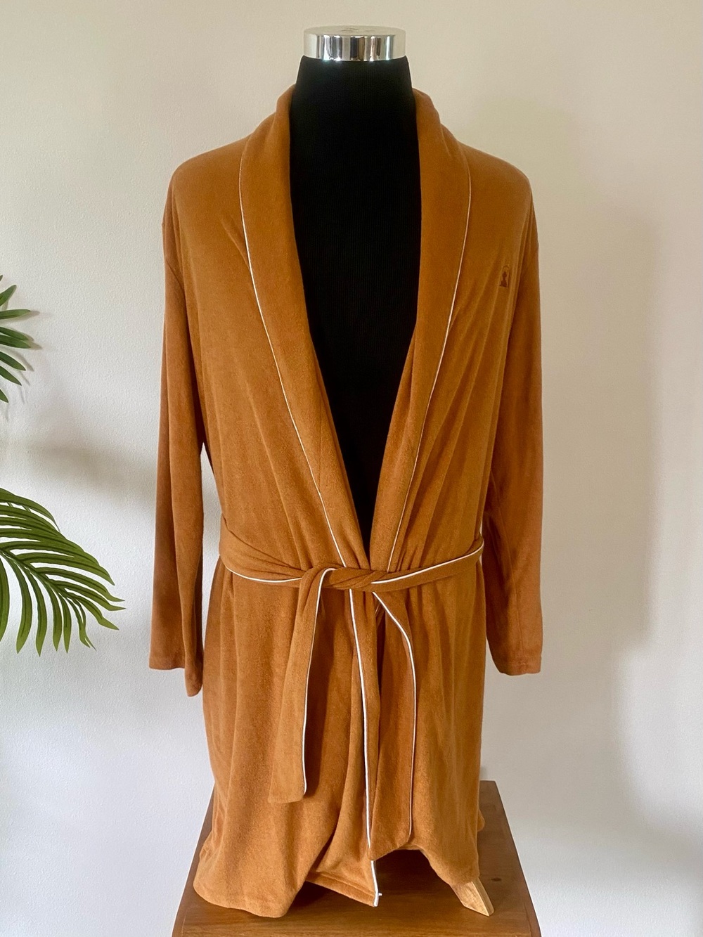 Men’s ( or Women’s ) Dandy Del Mar Caramel French Terry Cloth Collar Robe XL/XXL